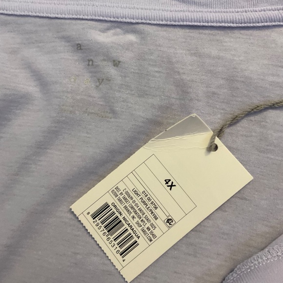A New Day Women's Light Purple Sz 4X Casual T-Shirt Lightweight NEW - Picture 8 of 9